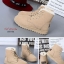 รองเท้าผ้าใบกันหนาวบุขน (สีชมพู)
