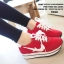 พร้อมส่ง : รองเท้าเสริมส้นทรงSport (สีดำ)