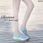รองเท้าผ้าใบเสริมส้นผ้าตาข่าย (บานเย็น)