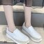 รองเท้าผ้าใบพียูทรง Slip on