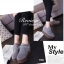 รองเท้าผ้าใบเสริมส้น Casual Style (สีดำ)