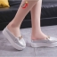 รองเท้าคัทชูเปิดส้นแต่งอะไหล่ (สีขาว)