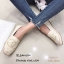 รองเท้า Style Espadrilles ปักลาย (สีขาว)