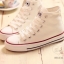 พร้อมส่ง : รองเท้าหุ้มข้อสไตล์คอนเวิร์สดาวแดง (สีขาว)