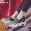 รองเท้าผ้าใบเสริมส้นแบบสวมพื้นsport (สีเขียว)