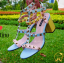 พร้อมส่ง : รองเท้า Valentino Watercolor Rockstud Sandal 2015 (สีฟ้า)