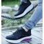 พร้อมส่ง : รองเท้าผ้าใบเสริมส้นทรงsport (สีดำ)