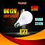 LED 12V ขั้ว E27 สำหรับไฟ DC 5W Chip 5730 แสงสีเหลือง 3200K