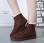 รองเท้าผ้าใบกันหนาวบุขน (สีชมพู)