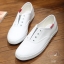 พร้อมส่ง : รองเท้าผ้าใบสีเรียบ (สีน้ำเงิน)