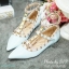 พร้อมส่ง : รองเท้าส้นเตี้ย Valentino pastel flat 2015 (สีฟ้าพาสเทล)