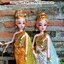 ชุดไทยTH95 ไหล่เฉียงประยุกต์โทนทองส้มแดง