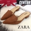 พร้อมส่ง : รองเท้าหัวแหลม STYLE ZARA (สีแดง)