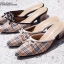 รองเท้าเปิดส้น Style Burberry (สีดำ)